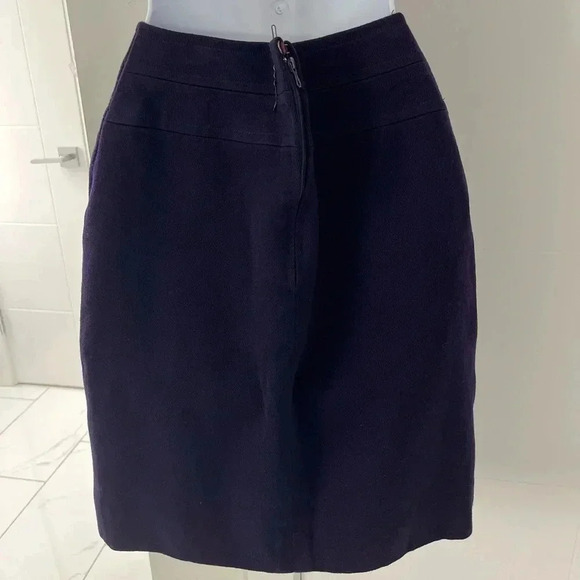 Celine Paris/ FROM ⭐️ HOLLYWOOD⭐️Vintage/midi skirt/wool/Gold buttons/ French 40 - Picture 6 of 16